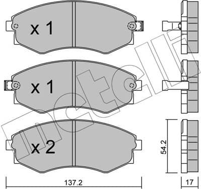 Brake Pad Set, disc brake 22-0188-0