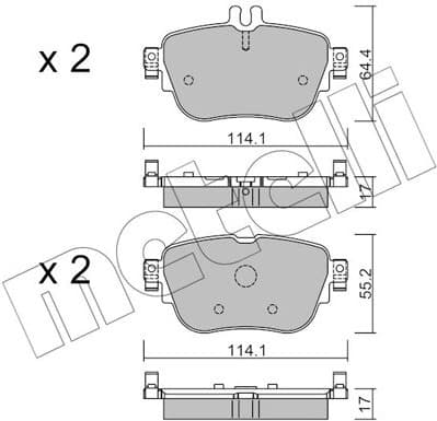 Brake Pad Set, disc brake 22-1136-0