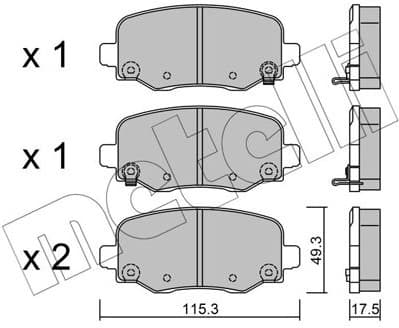 Brake Pad Set, disc brake 22-1002-1
