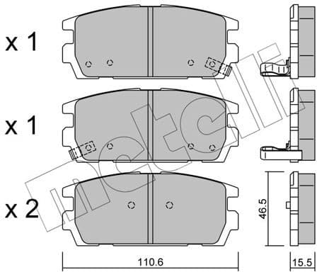 Brake Pad Set, disc brake 22-0507-0