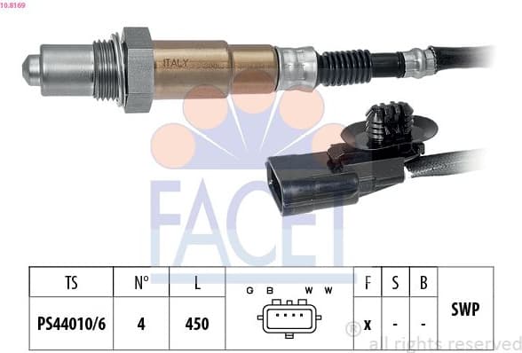 Oxygen Sensor Made in Italy - OE Equivalent 10.8169