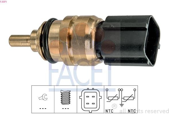 Sensor, coolant temperature Made in Italy - OE Equivalent 7.3371
