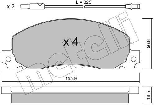 Brake Pad Set, disc brake 22-0098-0