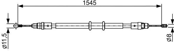 Cable Pull, parking brake 1 987 482 551 - image 2