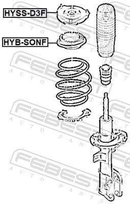 Rolling Bearing, suspension strut support mount HYB-SONF - image 2