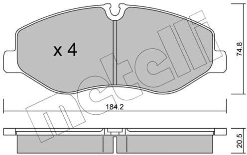 Brake Pad Set, disc brake 22-1139-0