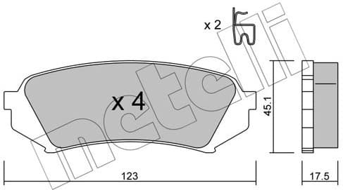 Brake Pad Set, disc brake 22-0453-0