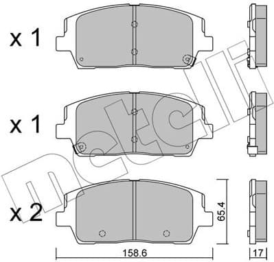Brake Pad Set, disc brake 22-1244-0