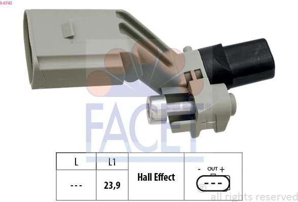 Sensor, crankshaft pulse Made in Italy - OE Equivalent 9.0742