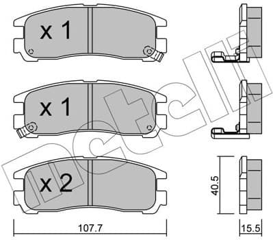 Brake Pad Set, disc brake 22-0398-0
