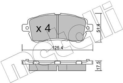 Brake Pad Set, disc brake 22-1185-0