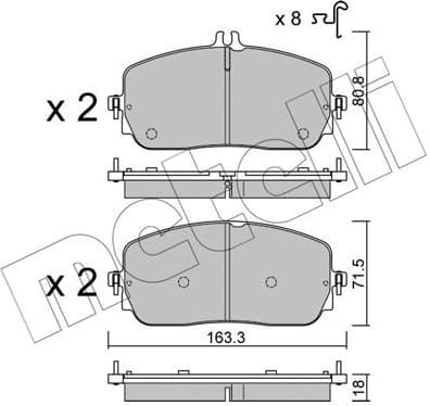 Brake Pad Set, disc brake 22-1357-0