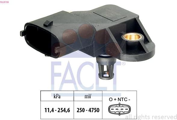 Air Pressure Sensor, altitude adaption Made in Italy - OE Equivalent 10.3110
