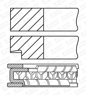 Piston Ring Set 08-452207-00 - image 2