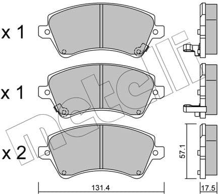 Brake Pad Set, disc brake 22-0446-0