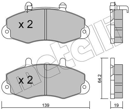 Brake Pad Set, disc brake 22-0194-1