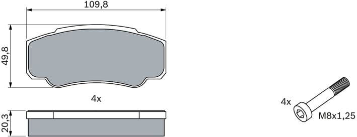 Brake Pad Set, disc brake 0 986 424 876 - image 2