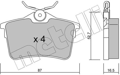 Brake Pad Set, disc brake 22-0816-0
