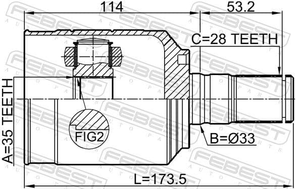 Joint Kit, drive shaft 1211-LX2LH - image 2