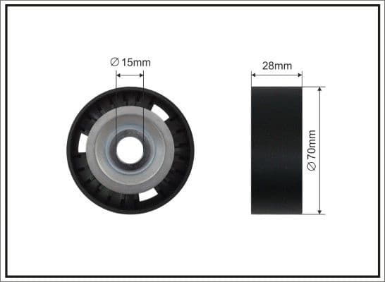 Tensioner Pulley, V-ribbed belt 500252 SC
