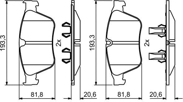 Brake Pad Set, disc brake 0986494875 - image 3