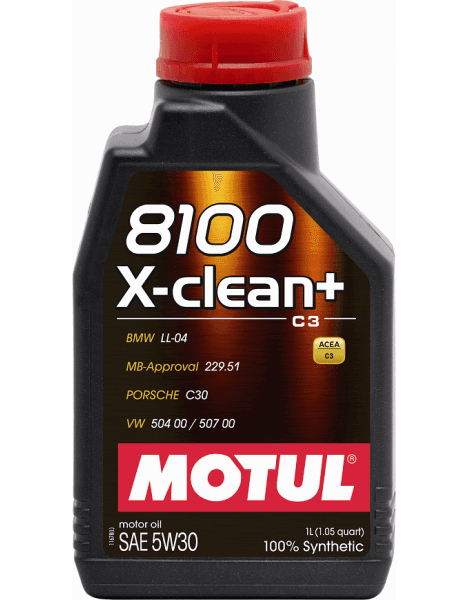 Oil variklinė MOTUL 8100 X-CLEAN+ 5W30 1L - MTL106376