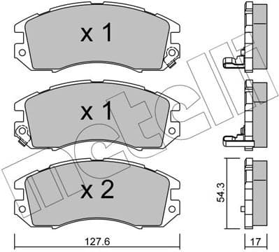 Brake Pad Set, disc brake 22-0135-0
