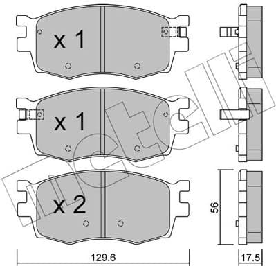 Brake Pad Set, disc brake 22-0724-0
