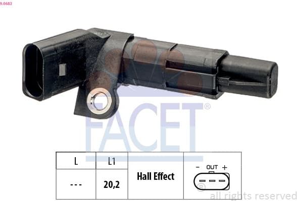 Sensor, crankshaft pulse Made in Italy - OE Equivalent 9.0683