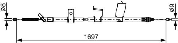 Cable Pull, parking brake 1 987 482 627 - image 2