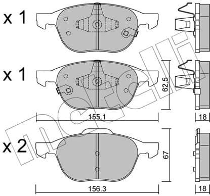 Brake Pad Set, disc brake 22-0534-2