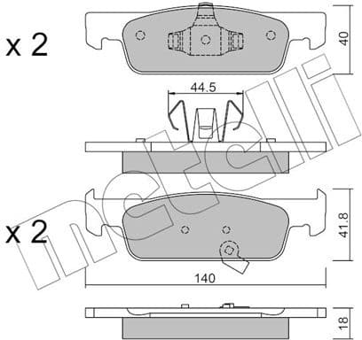 Brake Pad Set, disc brake 22-0975-2