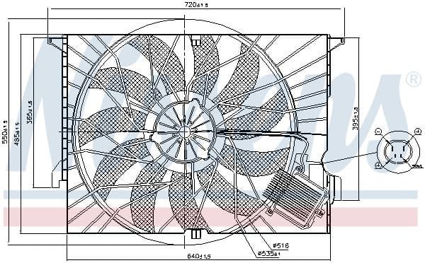 Fan, engine cooling 85818