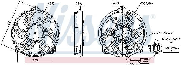 Fan, engine cooling 850073