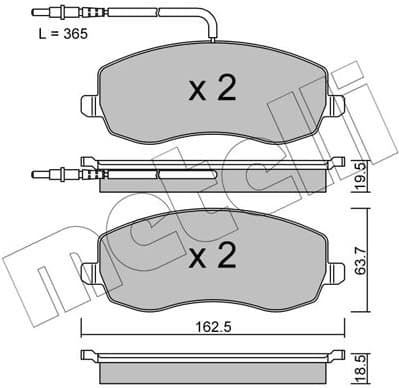 Brake Pad Set, disc brake 22-0847-0