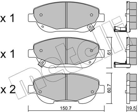 Brake Pad Set, disc brake 22-0879-0