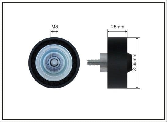 Deflection/Guide Pulley, V-ribbed belt 500647
