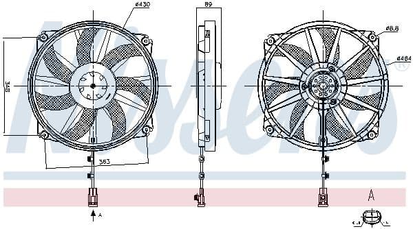 Fan, engine cooling 850109