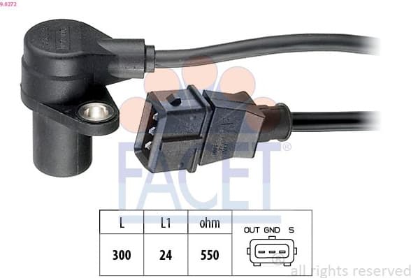 Sensor, crankshaft pulse Made in Italy - OE Equivalent 9.0272