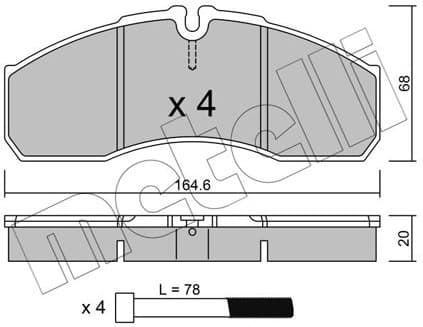 Brake Pad Set, disc brake 22-0578-5