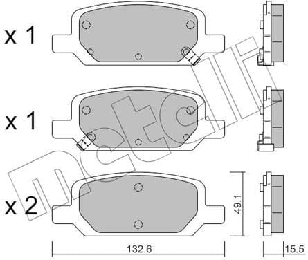 Brake Pad Set, disc brake 22-1278-0