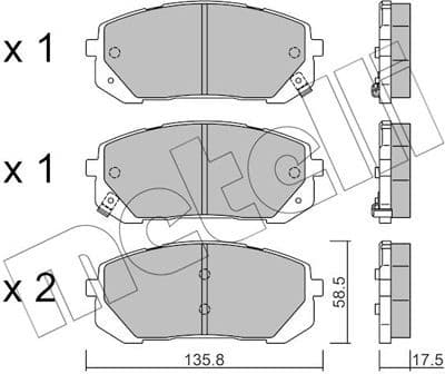 Brake Pad Set, disc brake 22-1373-0