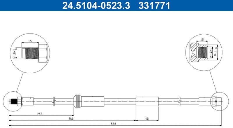 Brake Hose 24.5104-0523.3
