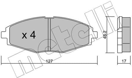 Brake Pad Set, disc brake 22-0293-0
