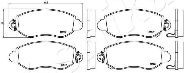 Brake Pad Set, disc brake 50-00-0323 - image 2
