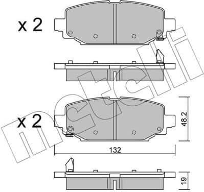 Brake Pad Set, disc brake 22-1210-0
