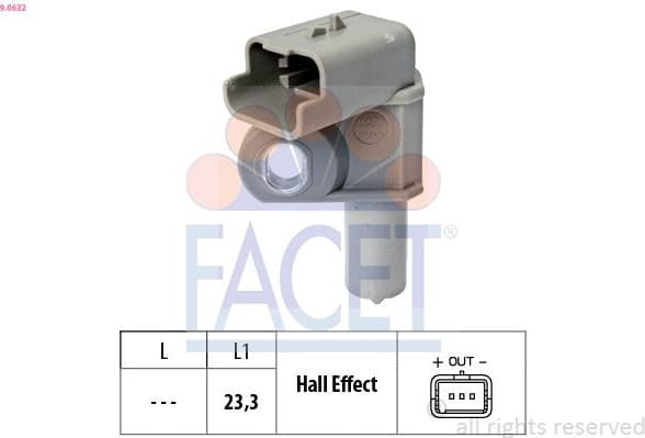 Sensor, camshaft position Made in Italy - OE Equivalent 9.0632