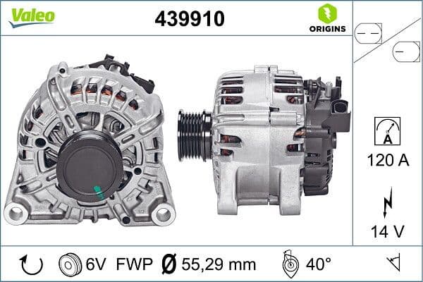 Alternator VALEO ORIGINS NEW OE TECHNOLOGY 439910