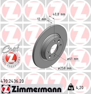 Brake Disc COAT Z 470.2436.20