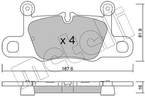 Brake Pad Set, disc brake 22-1258-0